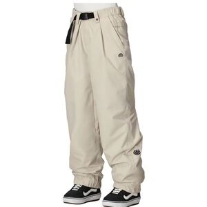 686 Kids Tan Casual Pants with Black Belt